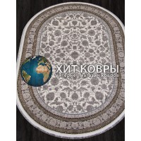Иранский ковер Kashan 752090 Крем овал